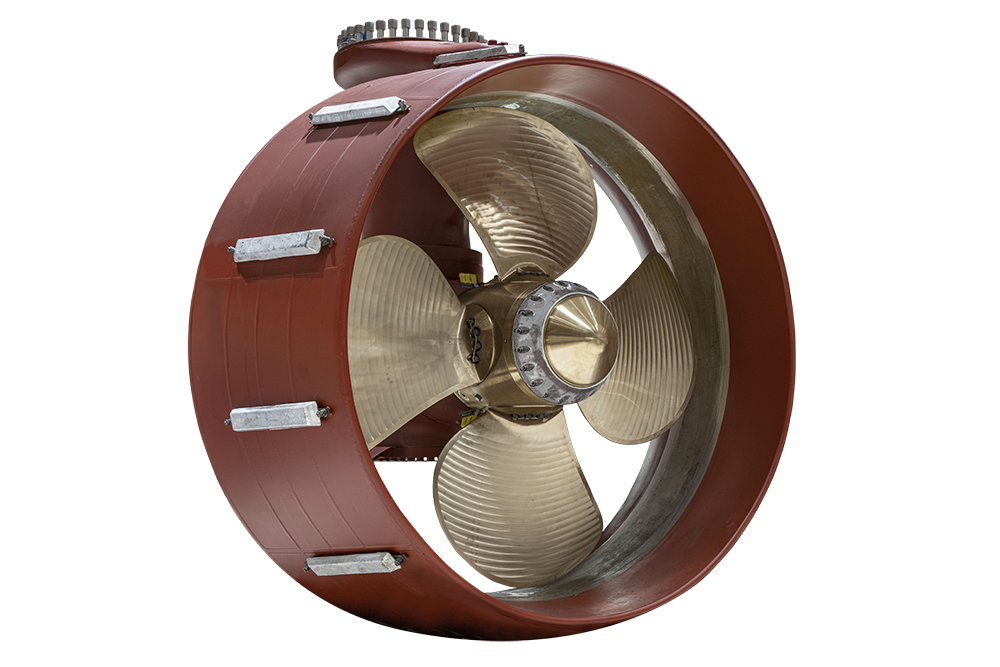 Azimuth Thruster with Push Ducted Propellers